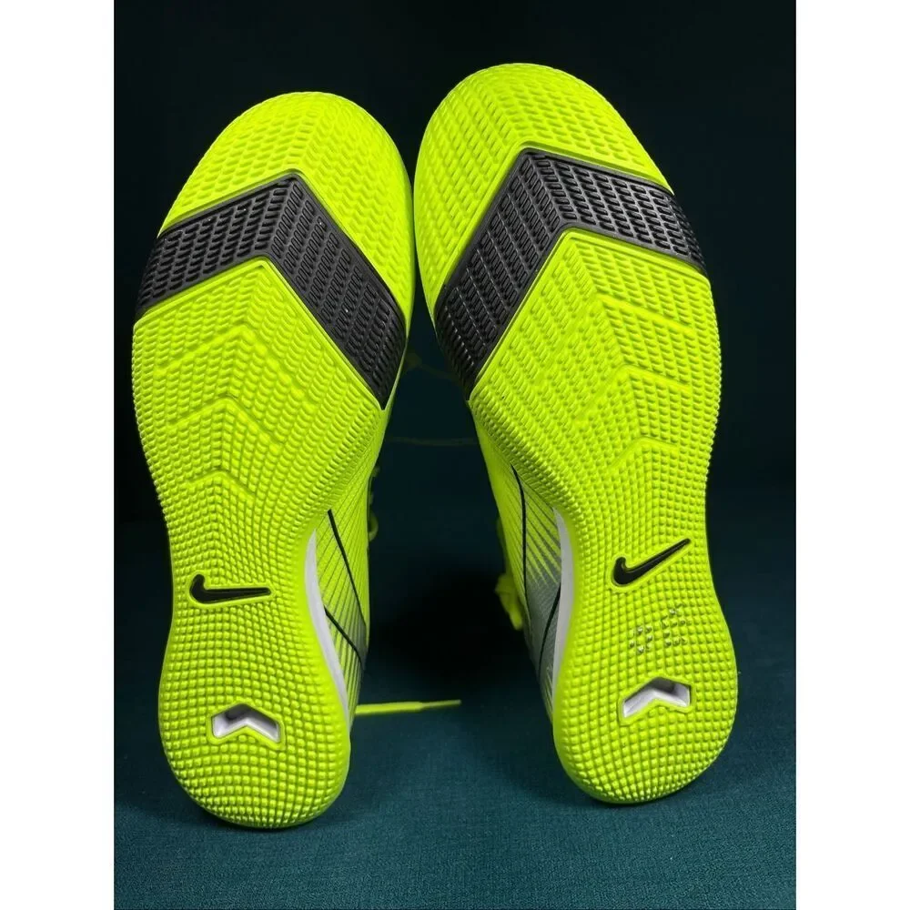 Nike Air Zoom Mercurial Vapor 15 Academy IC Volt Black Indoor Soccer Shoes New M